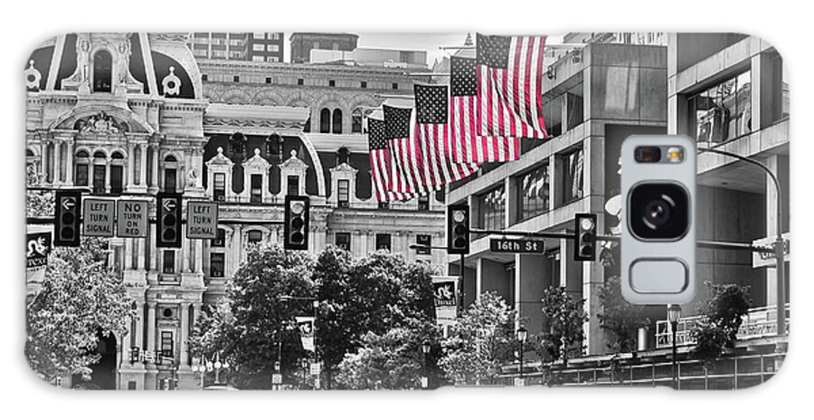 Flags Galaxy Case featuring the photograph City of Brotherly Love - Philadelphia by Louis Dallara