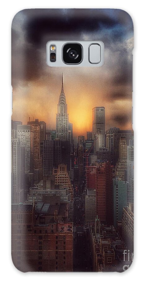 Chrysler Building Galaxy Case featuring the photograph City Splendor - Sunset in New York by Miriam Danar