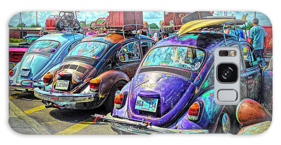 Classic Volkswagen Beetle Galaxy Case featuring the digital art Classic Volkswagen Beetle - Old VW Bug by Rebecca Korpita