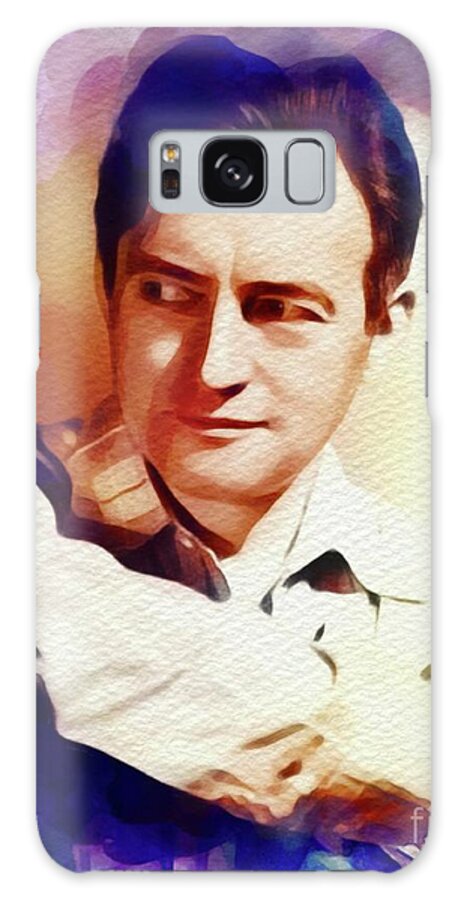 Claude Galaxy Case featuring the painting Claude Rains, Vintage Movie Star by Esoterica Art Agency