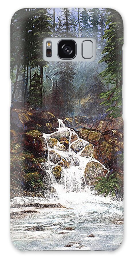 Waterfall Galaxy Case featuring the painting Clearwater Falls by Diane Schuster