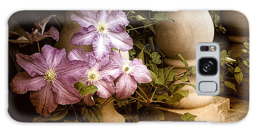 Clematis Galaxy Case featuring the photograph Clematis in the Garden by Julie Palencia