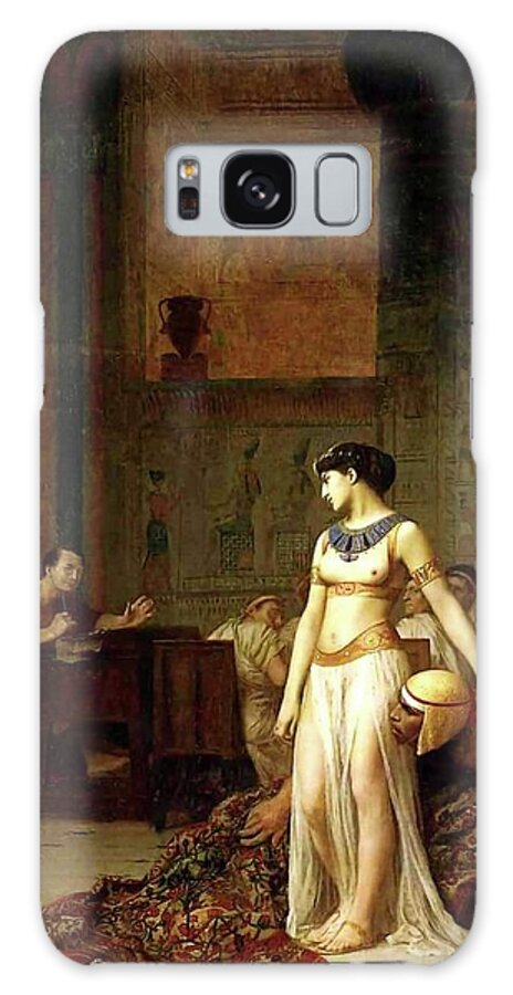 Cleopatra Galaxy Case featuring the painting Cleopatra Before Caesar by Jean Leon Gerome
