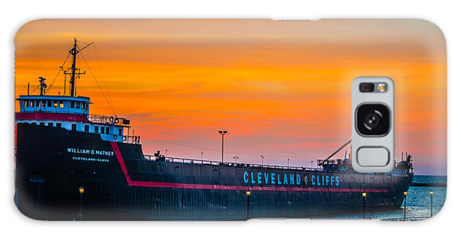 Cleveland Galaxy Case featuring the photograph Cleveland Sunset by Stewart Helberg
