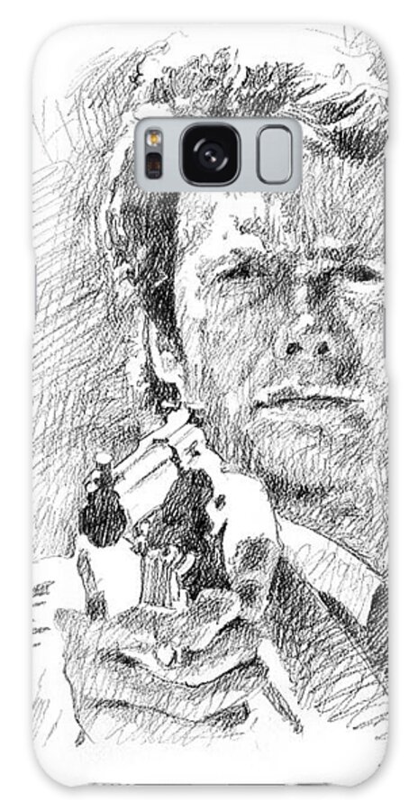 Clint Eastwood Galaxy Case featuring the drawing Clint Eastwood as Callahan by David Lloyd Glover