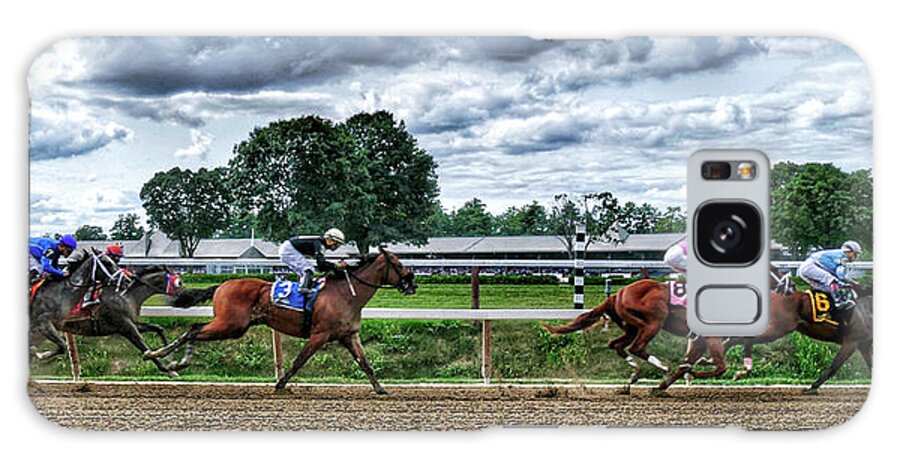 Race Horses Galaxy S8 Case featuring the photograph Close Competition by Jeffrey PERKINS