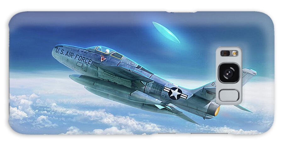 Aviation Art Print Galaxy Case featuring the painting Close Encounter by Mark Karvon