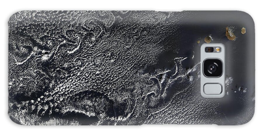 Archipelago Galaxy Case featuring the photograph Cloud Vortices Over The Cape Verde by Stocktrek Images