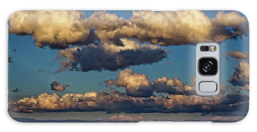 Hdr Galaxy Case featuring the photograph Clouds and Red Rocks HDR by Ron Chilston