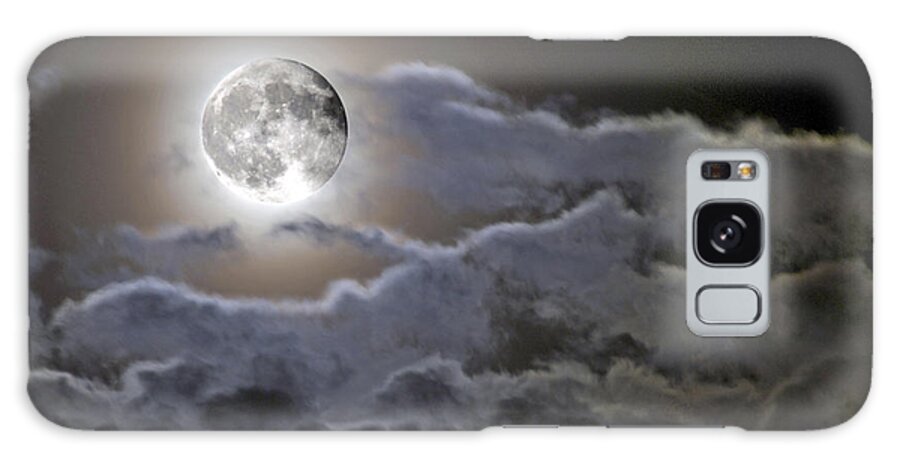 Moon Galaxy S8 Case featuring the photograph Cloudy Moon by Dan McGeorge