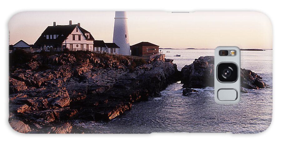 Landscape Lighthouse Nautical New England Portland Head Light Cape Elizabeth Galaxy Case featuring the photograph Cnrf0905 by Henry Butz
