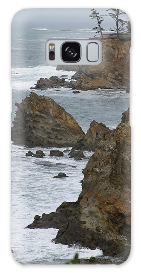 Rock Galaxy S8 Case featuring the photograph Coastal Storm by Laddie Halupa