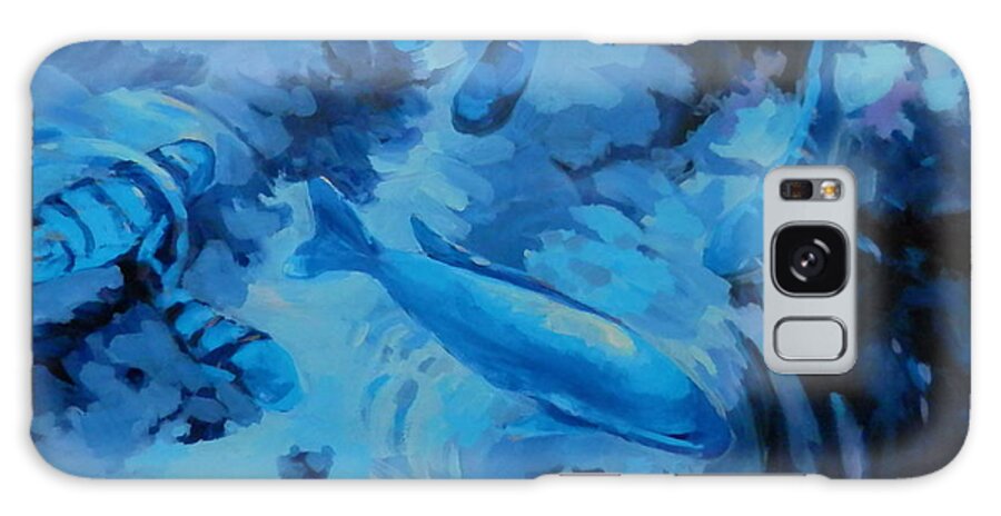 Fish Galaxy Case featuring the painting Cobalt #1 by Martha Tisdale