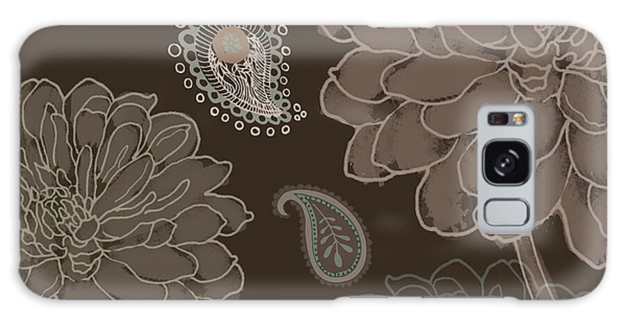 Paisley Pattern Galaxy Case featuring the painting Cocoa Paisley III by Mindy Sommers