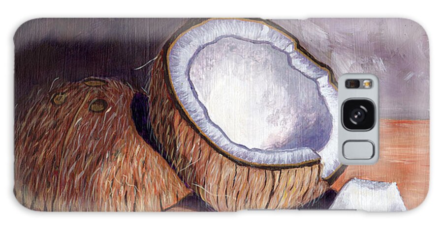 Coconut Still Life Galaxy Case featuring the painting Coconut Anyone? by Laura Forde