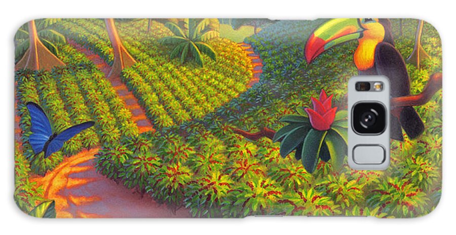 Coffee Plantation Galaxy Case featuring the painting Coffee Plantation by Robin Moline