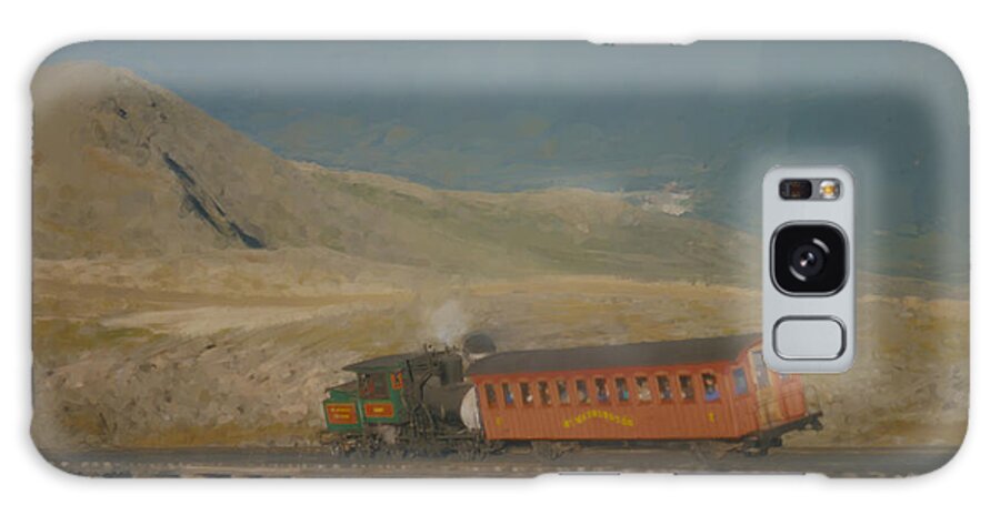 Cog Railway Mount Washington Galaxy Case featuring the painting Cog Railway Mount Washington by Bill McEntee