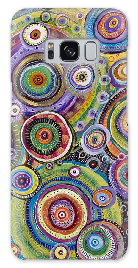 Contemporary Galaxy Case featuring the painting Color Me Happy by Tanielle Childers