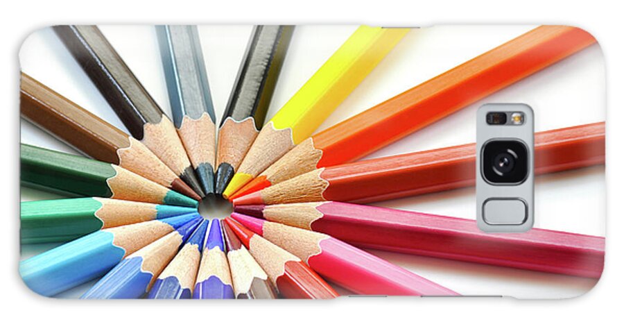 Pencil Galaxy Case featuring the photograph Color pencils by Dutourdumonde Photography