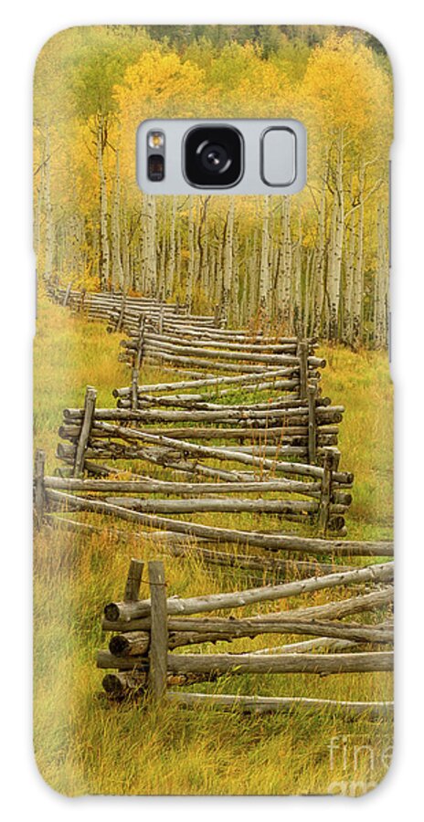 Fall Galaxy Case featuring the photograph Colorado Fall Split Rail Fence by Ronda Kimbrow