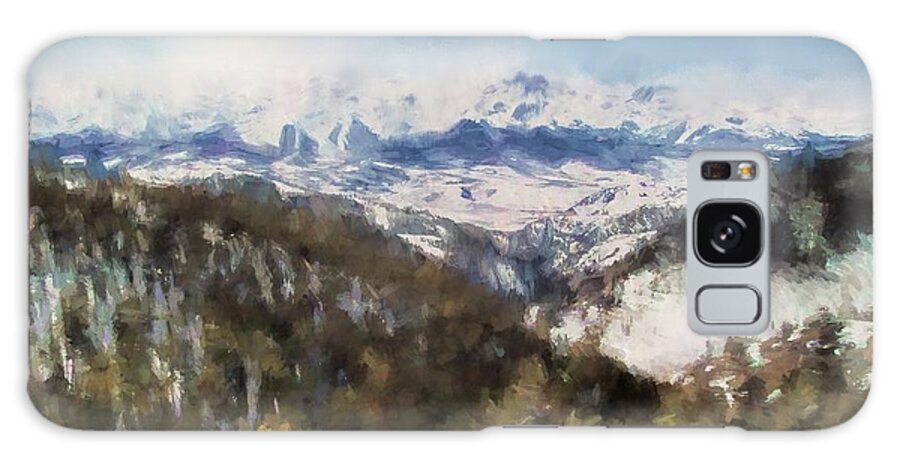 Jai Johnson Galaxy S8 Case featuring the painting Colorado Mountains 4 Landscape Art by Jai Johnson by Jai Johnson