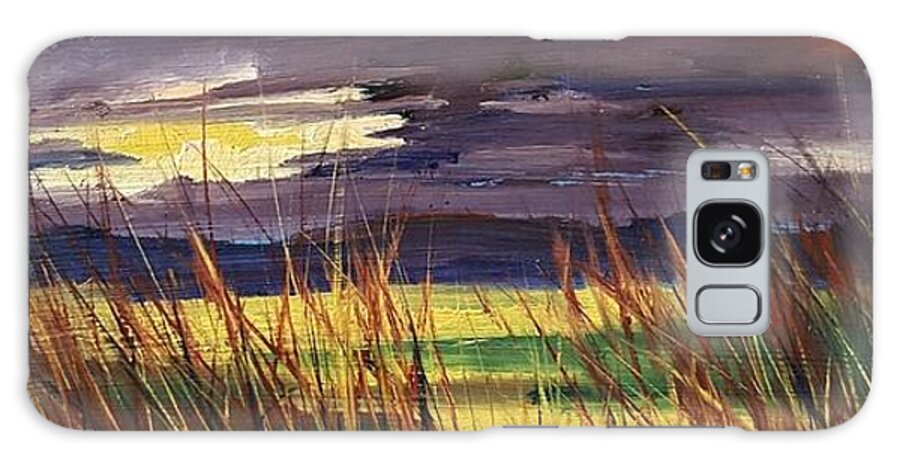 #54 Colored Grass Galaxy Case featuring the painting Colored Grass       54 by Cheryl Nancy Ann Gordon