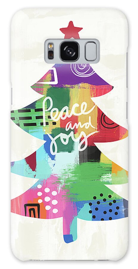 Christmas Galaxy Case featuring the painting Colorful Christmas Tree- Art by Linda Woods by Linda Woods