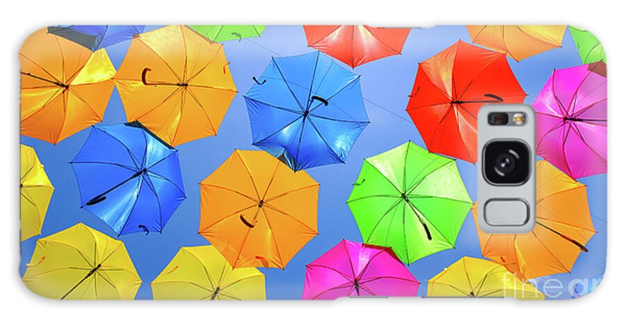 Umbrellas Galaxy Case featuring the photograph Colorful Umbrellas I by Raul Rodriguez