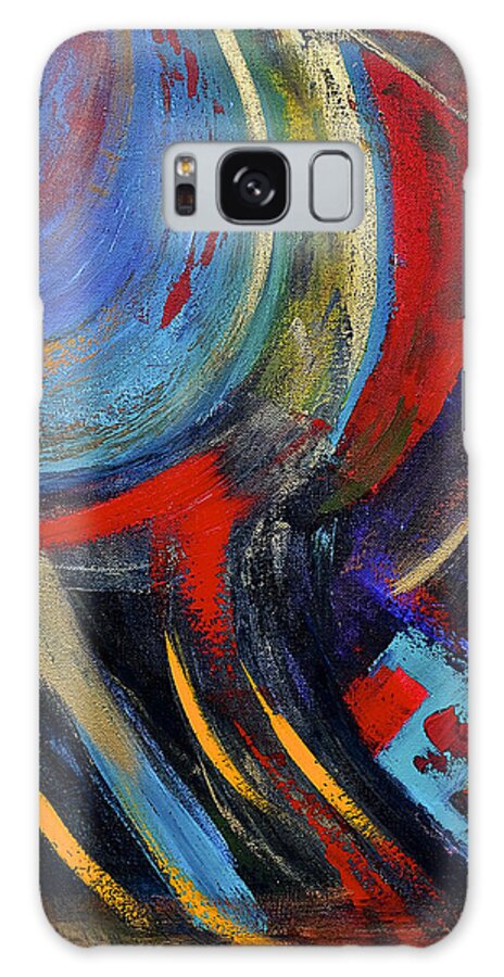 Abstract Galaxy S8 Case featuring the painting Colors for Emerson by Dick Bourgault