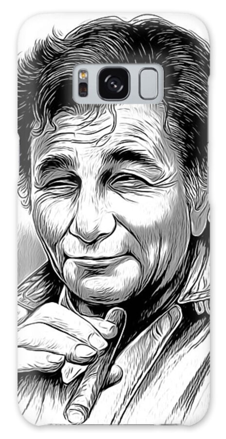 Peter Falk Galaxy S8 Case featuring the mixed media Columbo by Greg Joens