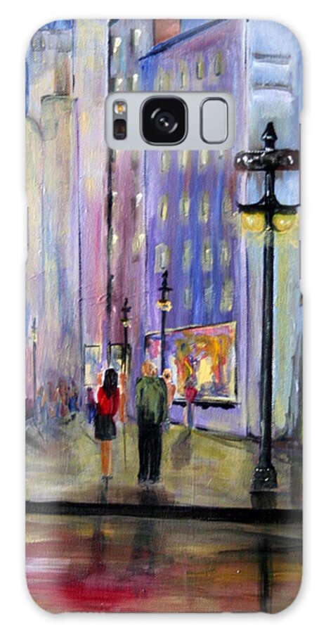 Cityscene Galaxy Case featuring the painting Come Away With Me by Julie Lueders 