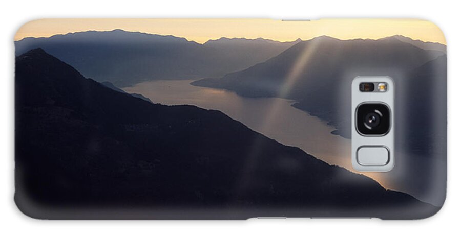 Sunset Galaxy Case featuring the photograph Como Lake by Riccardo Mottola