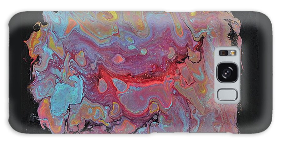 Abstract Galaxy Case featuring the painting Concentrate by Sandy Dusek