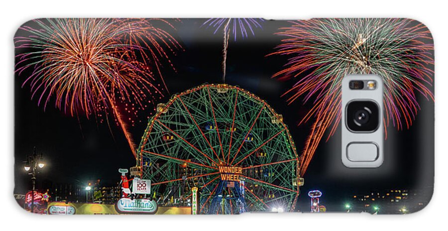 Night Shot Galaxy S8 Case featuring the photograph Coney Island At Night Fantasy by Chris Lord