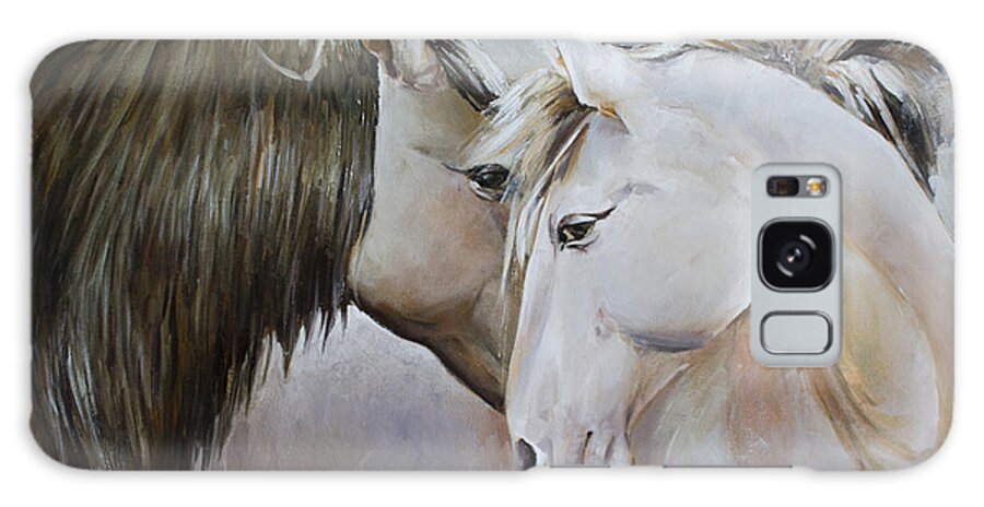 Horses Galaxy Case featuring the painting Confesion by Vali Irina Ciobanu