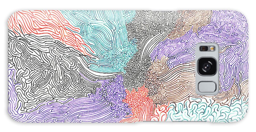 Mazes Galaxy Case featuring the drawing Confluence by Steven Natanson