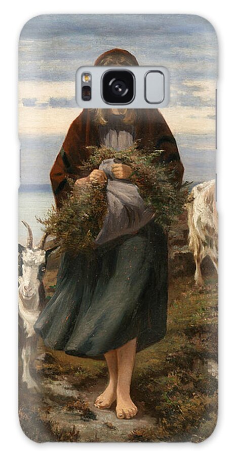 Irish Art Galaxy Case featuring the painting Connemara Girl by Augustus Nicholas Burke