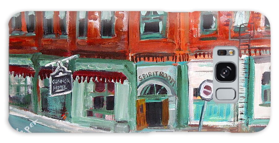 Arizona Galaxy Case featuring the painting Connor Hotel in Jerome by Betty Pieper