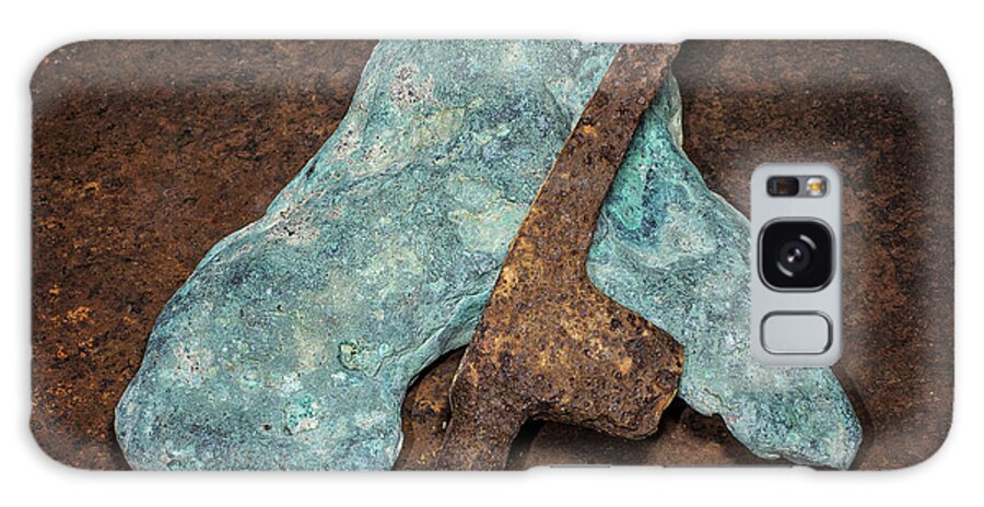 Copper Galaxy Case featuring the photograph Copper Nugget Rock Hammer by Fred Denner