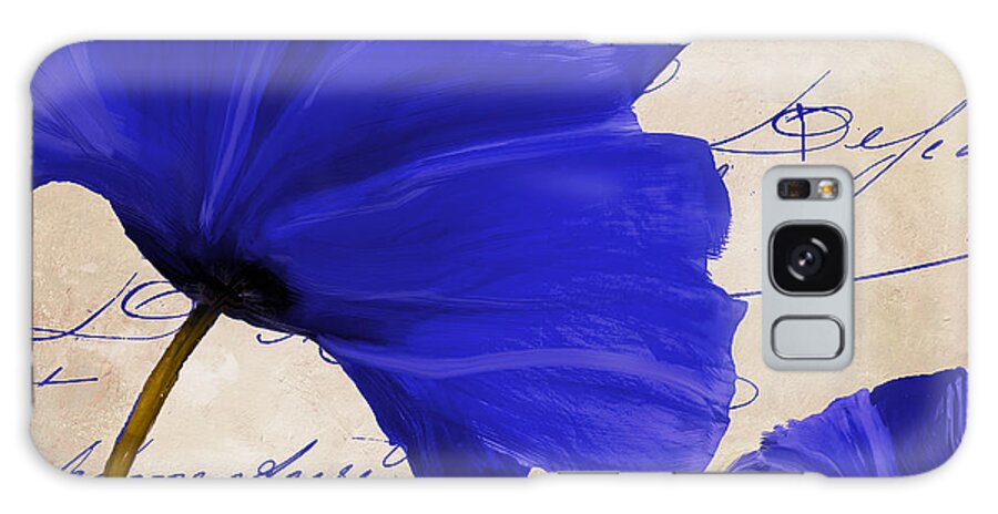 Blue Poppies Galaxy Case featuring the painting Coquelicots Bleue II by Mindy Sommers
