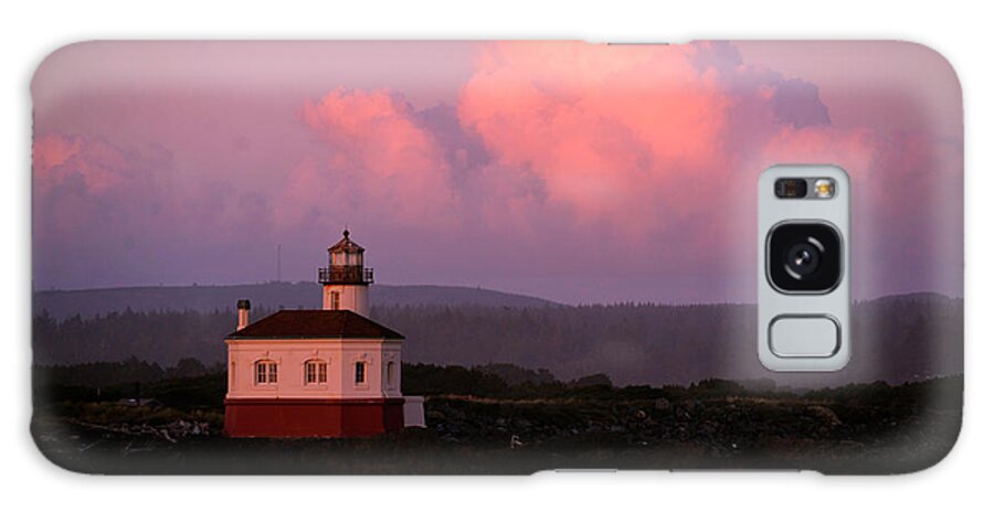 Denise Bruchman Galaxy Case featuring the photograph Coquille River Lighthouse Sunset by Denise Bruchman