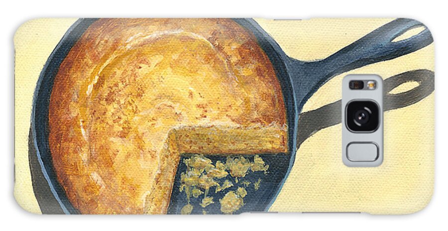 Southern Galaxy Case featuring the painting Cornbread in a Skillet by Donna Tucker