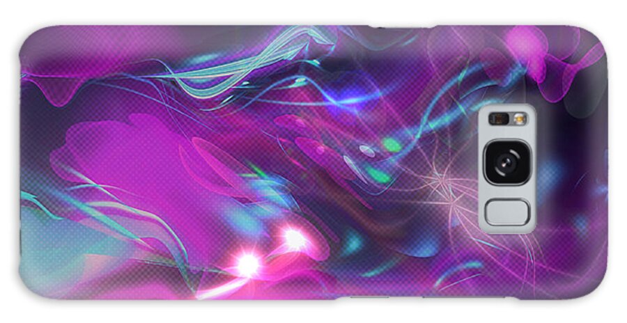 Cosmic Energy Art Galaxy Case featuring the digital art Cosmic Energy by Linda Sannuti