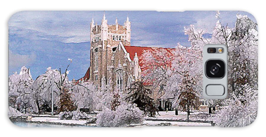 Winter Galaxy Case featuring the photograph Country Club Christian Church by Steve Karol