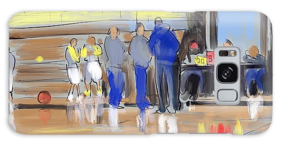 Basketball Galaxy Case featuring the digital art Court Side Conference by Jason Nicholas