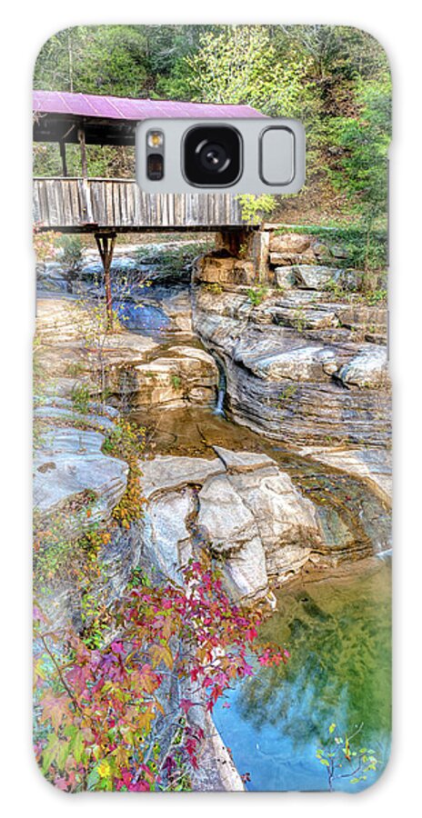 America Galaxy Case featuring the photograph Covered Bridge, Ponca Arkansas, Buffalo National River Area by Gregory Ballos