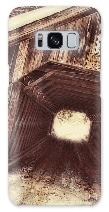 Covered Bridge Galaxy Case featuring the painting Covered Bridge Vermont by Mindy Sommers