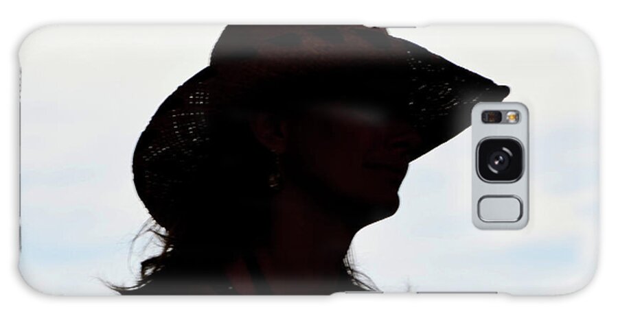 Silhouette Galaxy Case featuring the photograph Cowgirl in the Sky by Cindy Schneider