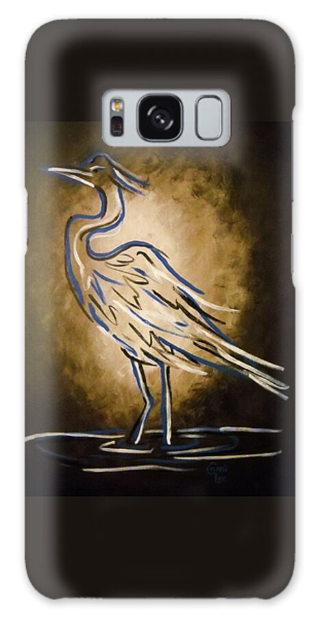 Crane Galaxy Case featuring the painting Crane by Cami Lee