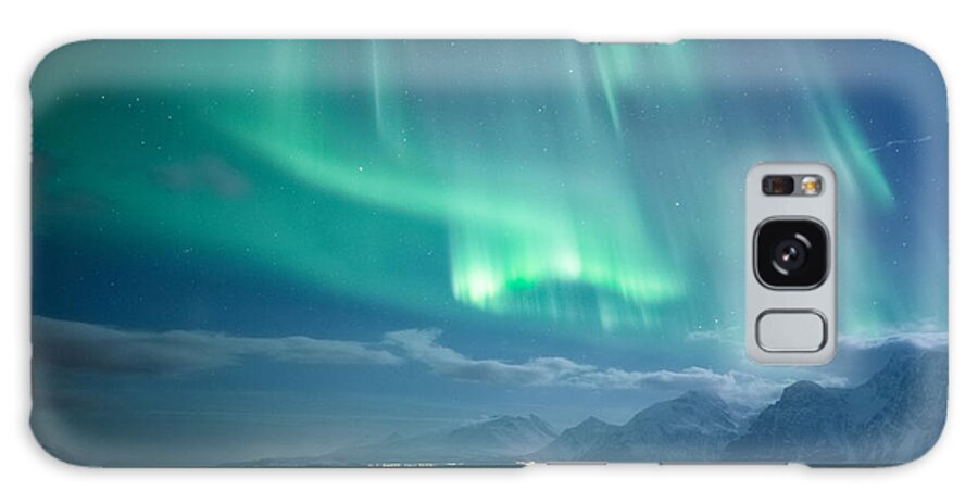 Aurora Borealis Galaxy Case featuring the photograph Crashing Waves by Tor-Ivar Naess
